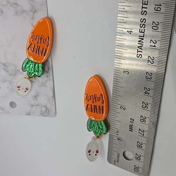 Easter Carrot Earrings Stud Earrings - Picture 13 of 15